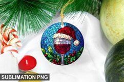 Christmas Santa Wineglass Ornament | Christmas Ornament PNG Product Image 1