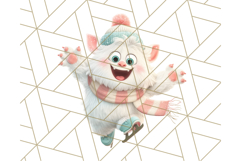 Kawaii Christmas Yeti PNG Clipart, Cute Bigfoot Holiday Art Product Image 4