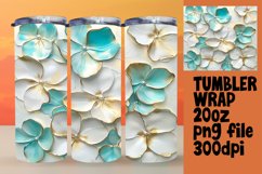 20oz Tumbler Wrap for Personalization , 3D Flower Product Image 1