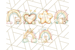 Pastel Plushie Rainbow Clipart PNG, Nursery Baby Animals Png Product Image 8