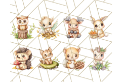 Woodland Nursery Baby Animals And Fantasy Forest PNG Clipart Product Image 4