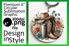 Sophisticated Round Design Keychain Art , Western Product Image 1