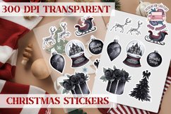 Christmas Sticker Sheet Gothic Dark Winter Holiday PNG Product Image 1