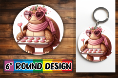 Blissful Keychain Round Style, Turtle Product Image 1
