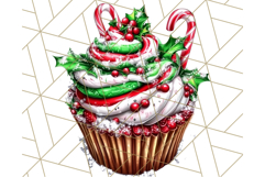 Christmas Cupcake PNG Clipart, Cute Food PNG, Holiday Treat Product Image 4