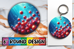 Joyful Sublimation Circle Designs PNG, 3D Fruits Product Image 1