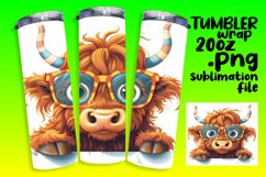 Peekaboo Cow Tumbler Wrap - Farm Animal Sublimation Product Image 1