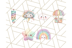 Kawaii Weather Clipart PNG, Cute Pastel Weather Icons Product Image 8