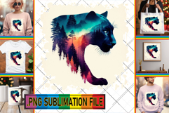 Playful TOTE BAG Gift PNG, Animals Art Product Image 1