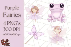 Pastel Purple Fairy Garden Clipart Enchanted Cottagecore Png Product Image 1
