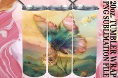 Spring Butterfly Glitter Tumbler Wraps 20oz Product Image 1