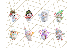 Adorable Snowman Character PNG Clipart Product Image 4