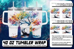 Lively Tree Watercolor Tumbler Design - 40oz Product Image 1
