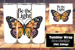 VIBRANT Sublimation Tumbler Design , Butterfly Product Image 1
