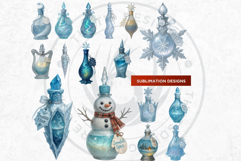 Christmas Winter Potion Bottles PNG, Magical Holiday Clipart Product Image 4
