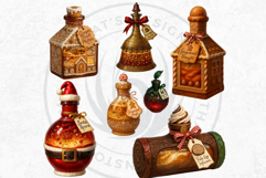 Christmas Winter Potion Bottles PNG, Magical Holiday Clipart Product Image 5