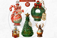 Christmas Winter Potion Bottles PNG, Magical Holiday Clipart Product Image 6