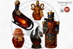 Christmas Winter Potion Bottles PNG, Magical Holiday Clipart Product Image 7