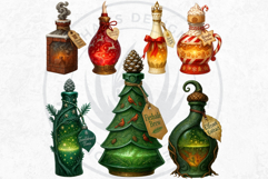 Christmas Winter Potion Bottles PNG, Magical Holiday Clipart Product Image 8