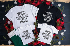 Christmas Family Matching Flat Lay T-Shirt Mockups Product Image 1