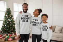 Christmas Family Matching T-Shirt Mockups | Holiday Group Product Image 1