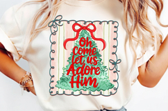 Oh Come Let Us Adore Him PNG, Christmas PNG, Holiday PNG Product Image 2