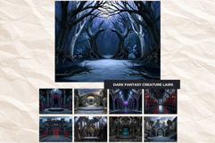 Crystal Beast Realms Dark Fantasy Backdrops Digital Papers Product Image 11