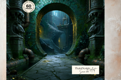 Crystal Beast Realms Dark Fantasy Backdrops Digital Papers Product Image 12