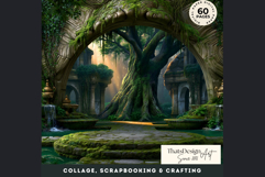 Crystal Beast Realms Dark Fantasy Backdrops Digital Papers Product Image 4