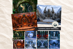 Crystal Beast Realms Dark Fantasy Backdrops Digital Papers Product Image 5