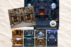 Crystal Beast Realms Dark Fantasy Backdrops Digital Papers Product Image 7