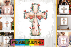 Joyful TSHIRT Art Magic PNG, Flower Cross Product Image 1