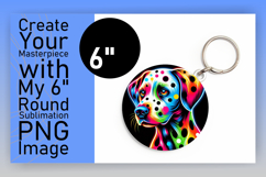 Artful Keychain Circle Design Template , Dog Product Image 1