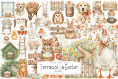 Terracotta Easter Clipart Product Image 1
