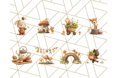 Whimsical Woodland Animal Village PNG Clipart Fantasy Forest Product Image 4