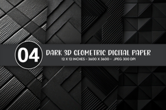 Dark 3D Geometric Digital Paper Product Image 1