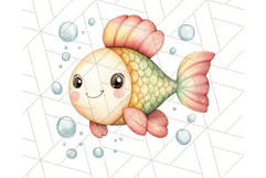 Under the Sea Nursery Clipart, Ocean Animals PNG Product Image 4