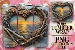 Nature's Beauty: 20oz Heart Frame Sublimation Product Image 1