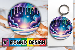 Unique Sublimation Round Ornaments PNG, Winter Product Image 1