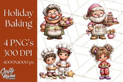Christmas Cookies Clipart PNG, Holiday Baking Illustration Product Image 1