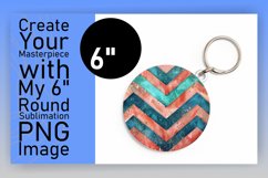 Colorful Sparkly Stripe Round Design for Keychain Product Image 1