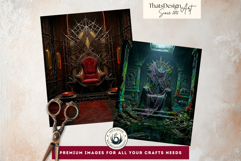 Dark Fantasy Backdrops for Junk Journals and Scrapbooking Product Image 13