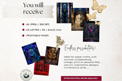 Dark Fantasy Backdrops for Junk Journals and Scrapbooking Product Image 2