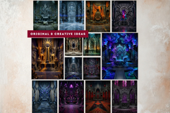 Dark Fantasy Backdrops for Junk Journals and Scrapbooking Product Image 9