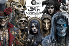 Dark Fantasy Characters Clipart Set Product Image 1