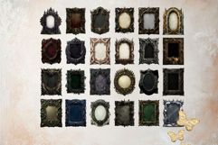 Dark Fantasy Frames Clipart, Gothic Ornate Borders for DIY Product Image 4