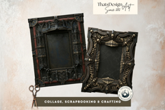 Dark Fantasy Frames Clipart, Gothic Ornate Borders for DIY Product Image 9