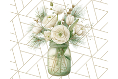 Whimsy Winter Florals Clipart PNG, Christmas Png Clipart Product Image 4