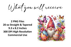 Cute Gnome Easter Tumbler Wrap Sublimation Design Product Image 2