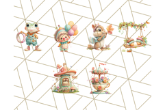 52 Tiny Carnival Friends Clipart PNG, Animal Fair Festival Product Image 8